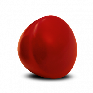 Standard Knob, beech wood, lacquered red, ø44mm / 3343