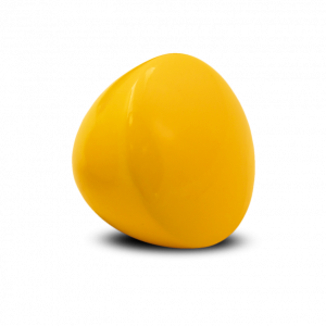 Standard Knob, beech wood, lacquered yellow, ø44mm / 3345