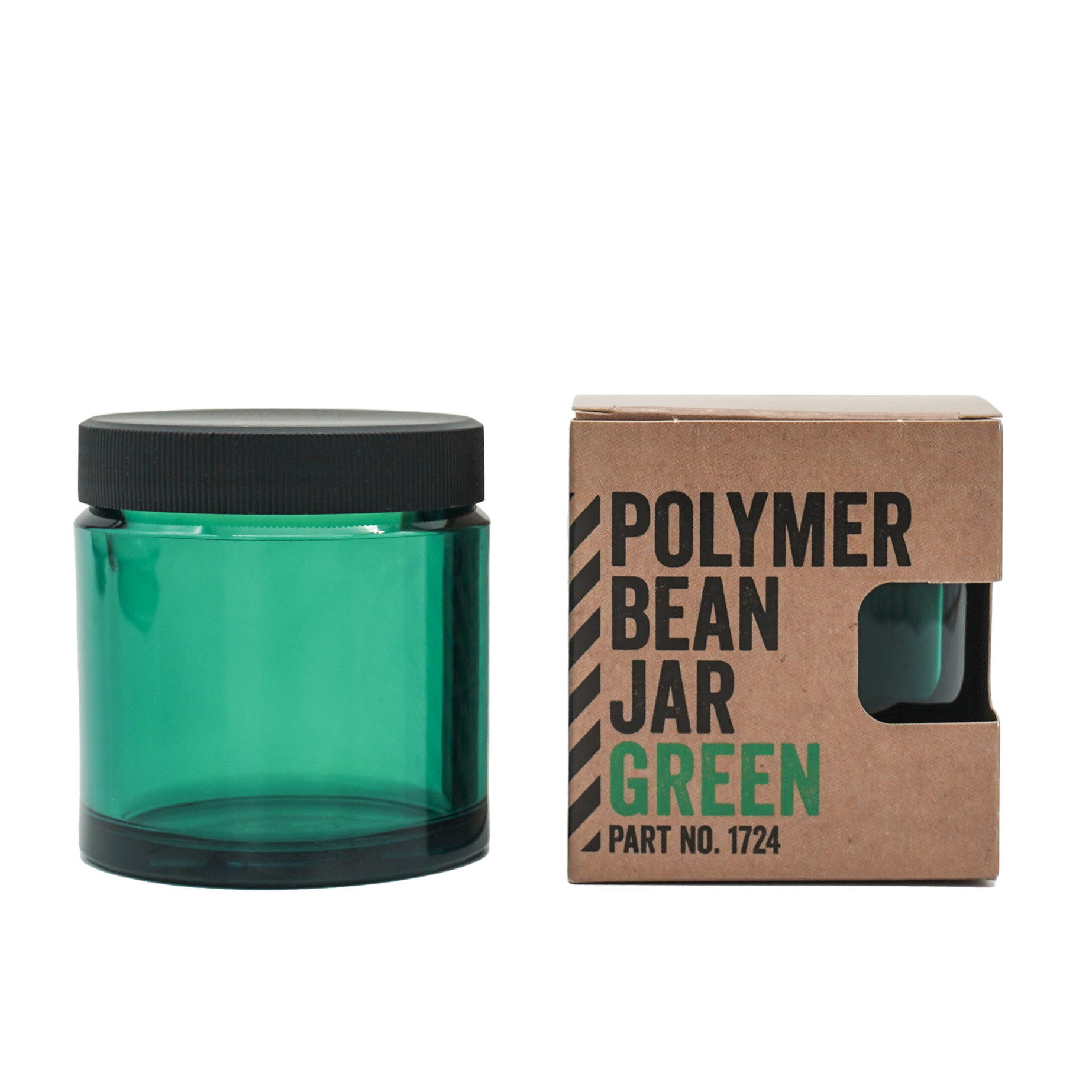 Polymer Bean Jar + lid, Green Tea Coffee Suplies