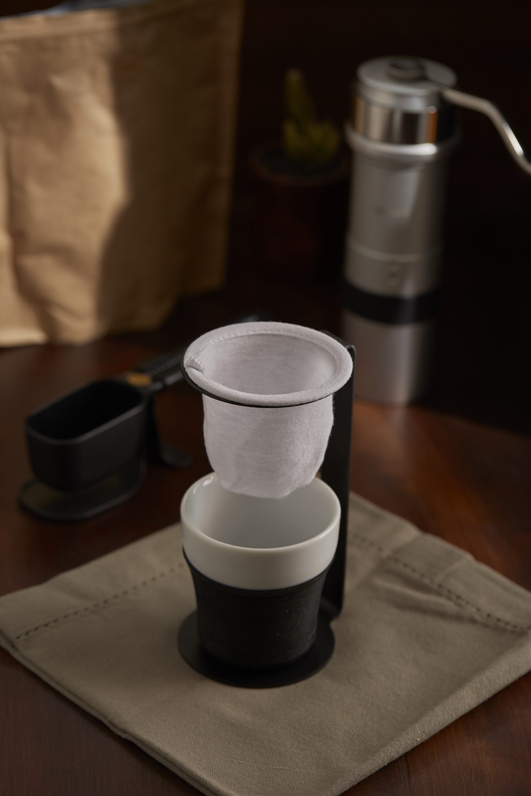 PRESSCA MINI COFFEE STRAINER WITH CLOTH FILTER